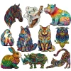 Uniquely Shaped Wooden Puzzles Distinctive Party Game Gifts Irregular Animal Shaped Wooden Puzzle Wood Jigsaws for Adults Kids