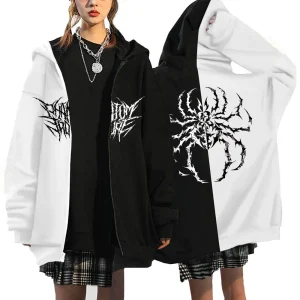 Unisex Hunter×Hunter Printing Zipper Hoodie Men Women Casual Personality Hoodie Zip Up Hoodies Sweatshirts Zip Coat