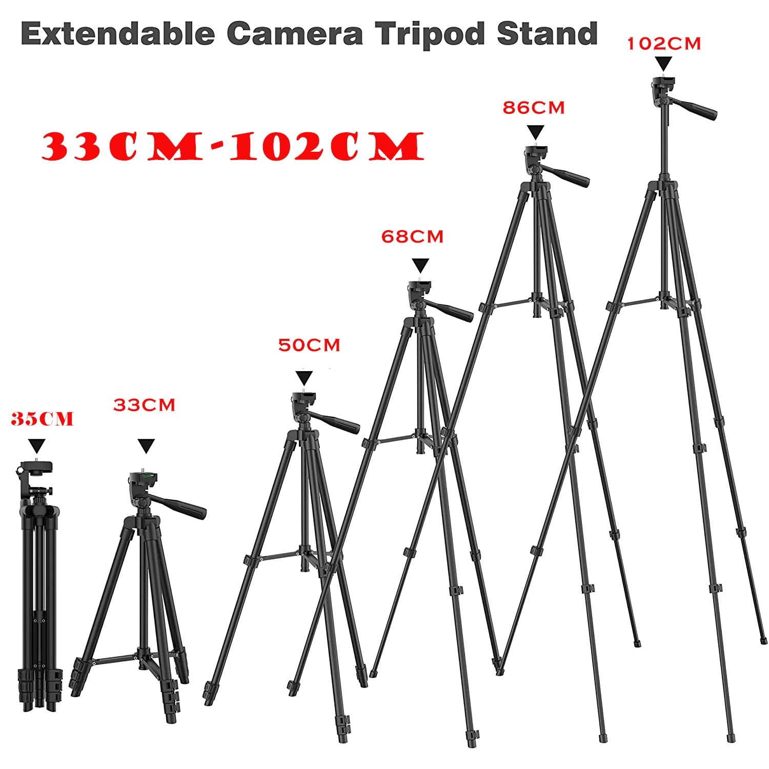 Universal Extendable Tripod Stand With Bluetooth Remote Phone Holder Lightweight Photography Live Tripods For Sports Camera DSLR - Image 5