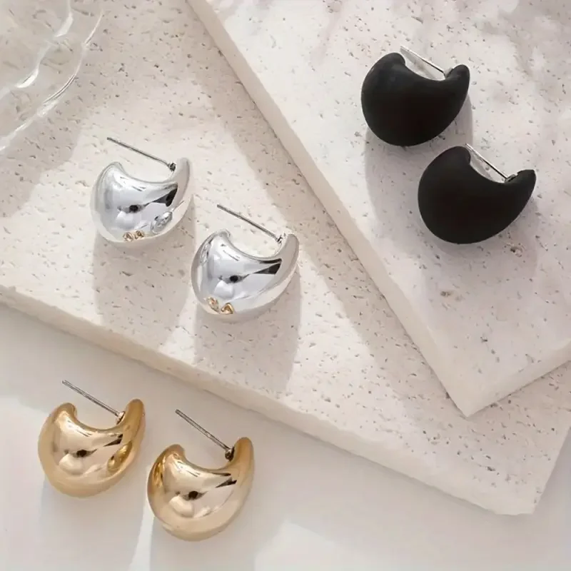 Vintage Elegant Teardrop Stud Earring Set Chic Simple Fashion Lightweight Earrings for Women Daily Wear Party Jewelry Gift 2025 - Image 2