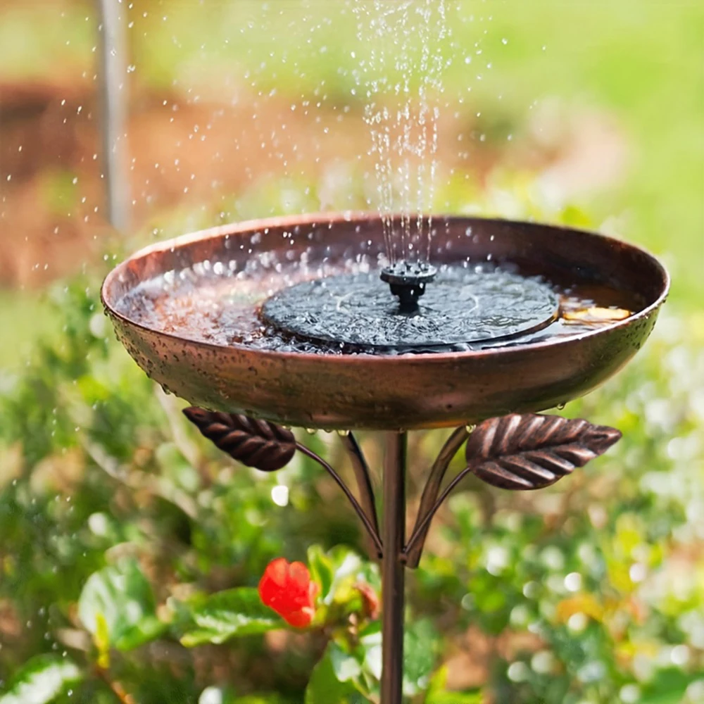 Vintage Outdoor Bird Bath - Sturdy iron with 5-pronged base, rustic garden decor, easy to install and attracts birds - perfect f - Image 6
