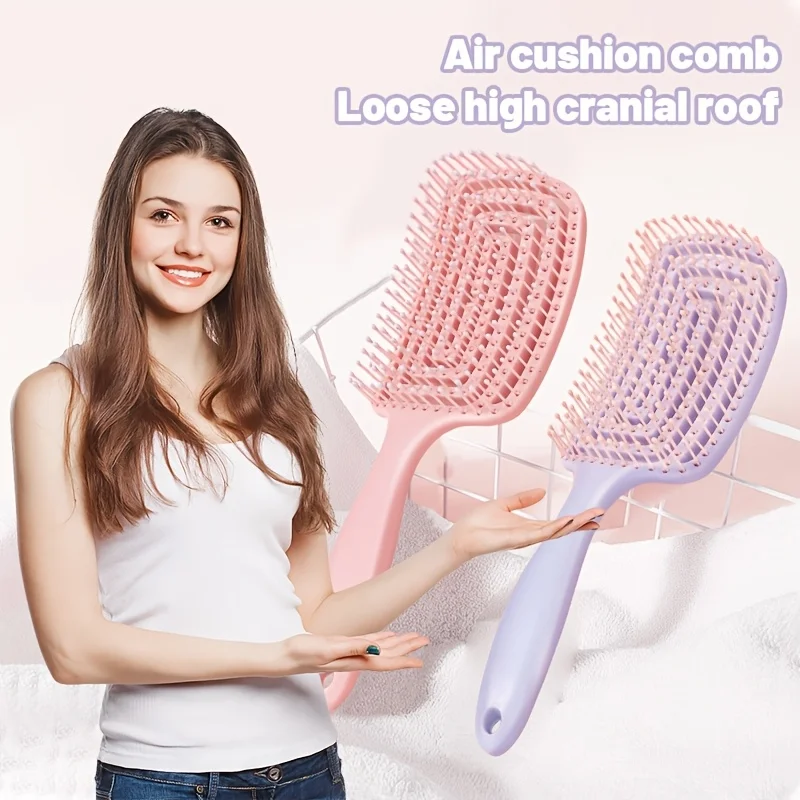 WANMEI Volumizing Detangling Hair Massage comb Hair Massage Comb with Hollowed-Out Design hair styling tools for real hair wigs - Image 6