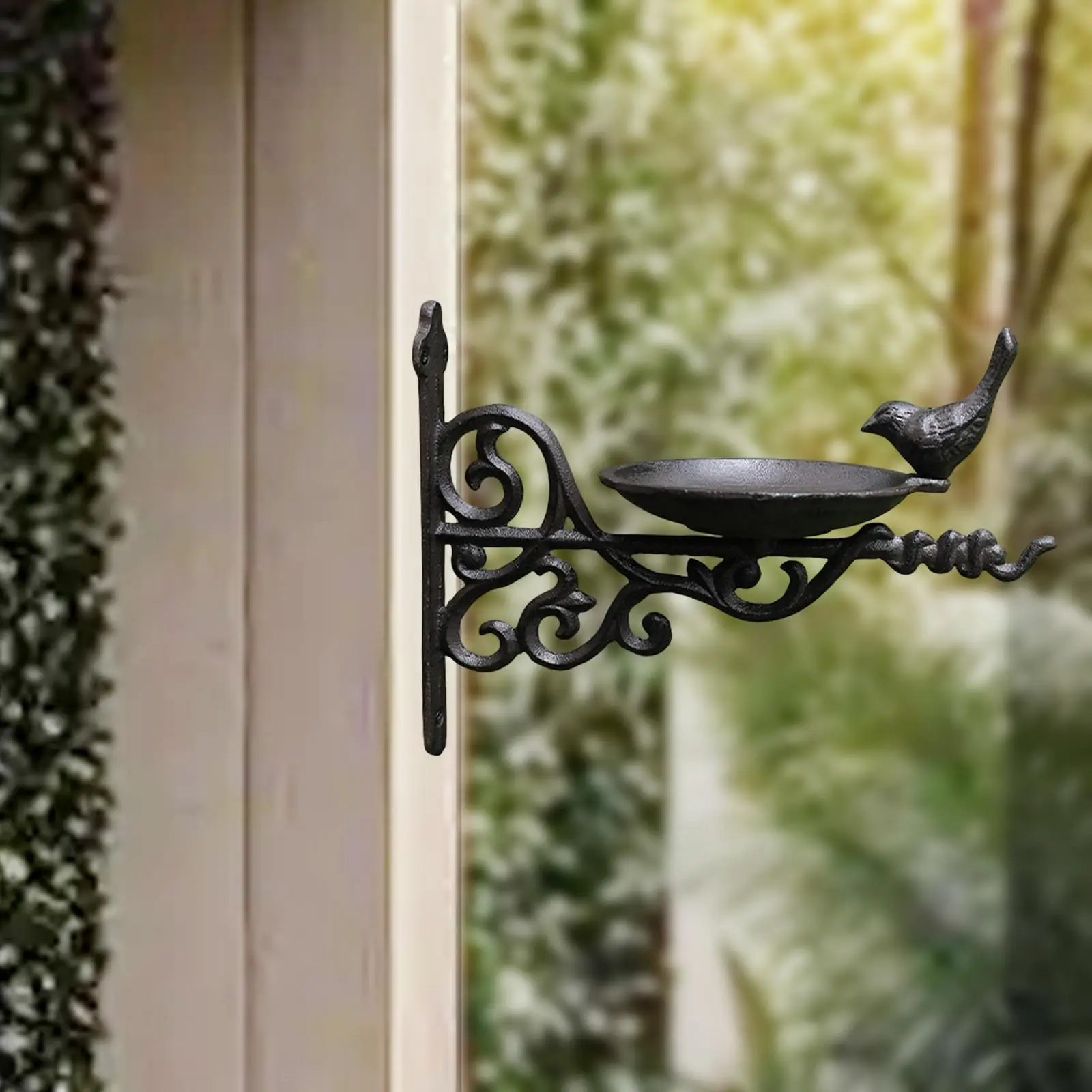 Wall Mounted Bird Bath Retro Design Garden Ornament for Patio Lawn Outdoor Wall Mounted Bird Bath Retro Design Garden Ornament for Patio Lawn Outdoor