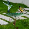 Weatherproof Bird Bath for Rustic Outdoor Ornament, Versatile Metal Bird Bath Bowl Feeder for Home Lawn Yard Outside Decoration