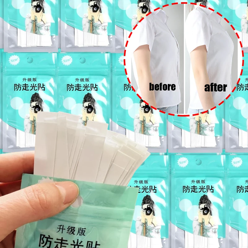 Women Anti-slip Invisible Safe Body Double Sided Tape Dress Shirt Skin Adhesive Sticker Strips Anti-naked Clear Lingerie Tape