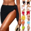 Women Short Sarongs Swimsuit Summer Coverups Beach Bikini Wrap Sheer Short Ladies Skirt Chiffon Scarf Cover Ups For Swimwear