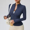 Women's Stand Collar Short Jacket Slim-Fit Running Yoga Cardigan Spring Autumn Outerwear