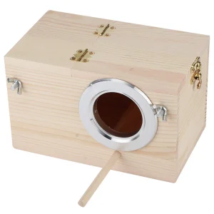 Wood Bird House 12x12x19.5cm Pet Incubation Breeding Box for Parrots Small Birds Outdoor Garden Decoration Pet Accessories