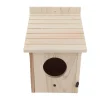 Wooden Birdhouse Outdoor Breeding Nest Box Natural Safe DIY Wooden Bird Nest Shelter for Small Birds Garden Yard Decor Cage