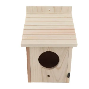 Wooden Birdhouse Outdoor Breeding Nest Box Natural Safe DIY Wooden Bird Nest Shelter for Small Birds Garden Yard Decor Cage