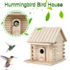 Wooden Mini Bird Cage Outdoor Hanging Birdhouse Box Garden Bird Cages Home Yard Decoration Bird Products Wooden Bird Parrot Nest