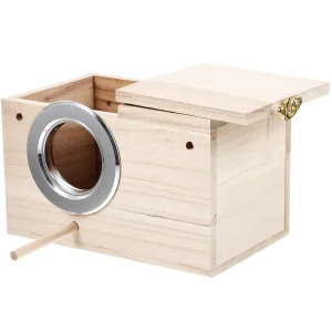 Wooden Parrot Breeding Box Nesting Box for Parakeet Cockatiel Lovebird Australian Parrot Bird Nest Garden Balcony Mountable