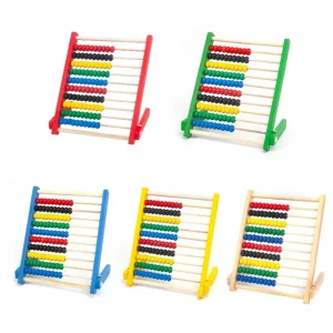 Wooden Wooden Abacus Educational Red Blue Yellow Calculation Bead Hobbies Intelligence Development Calculation Rack Preschool
