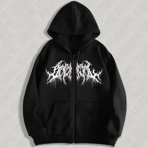 Y2K Zip-Up hoodie, men, clothes with graphic prints, hip hop style, gothic 2025 Autumn Winter keep warm long sleeves Sweatshirt