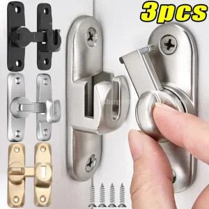 Zinc Alloy Door Bolts 90/180 Degree Flip Door Lock Home Security Sliding Doors Latch Small Gate Latches Hardware Anti-theft Lock