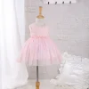 baby girl and infant A line Cotton Tulle dress, baby 1 year birthday party dress, children's summer casual dress 0-5y
