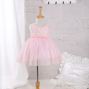 baby girl and infant A line Cotton Tulle dress, baby 1 year birthday party dress, children's summer casual dress 0-5y