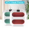 【HOT】Handheld Heat Press Machine 9''x9'' Iron Press Fast Heat Up Adjustable Temperature and Timer Auto Shutdown Safety Function