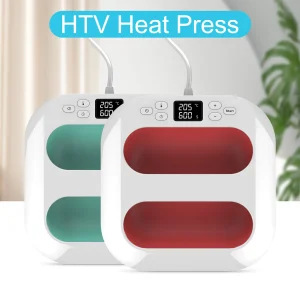 【HOT】Handheld Heat Press Machine 9''x9'' Iron Press Fast Heat Up Adjustable Temperature and Timer Auto Shutdown Safety Function