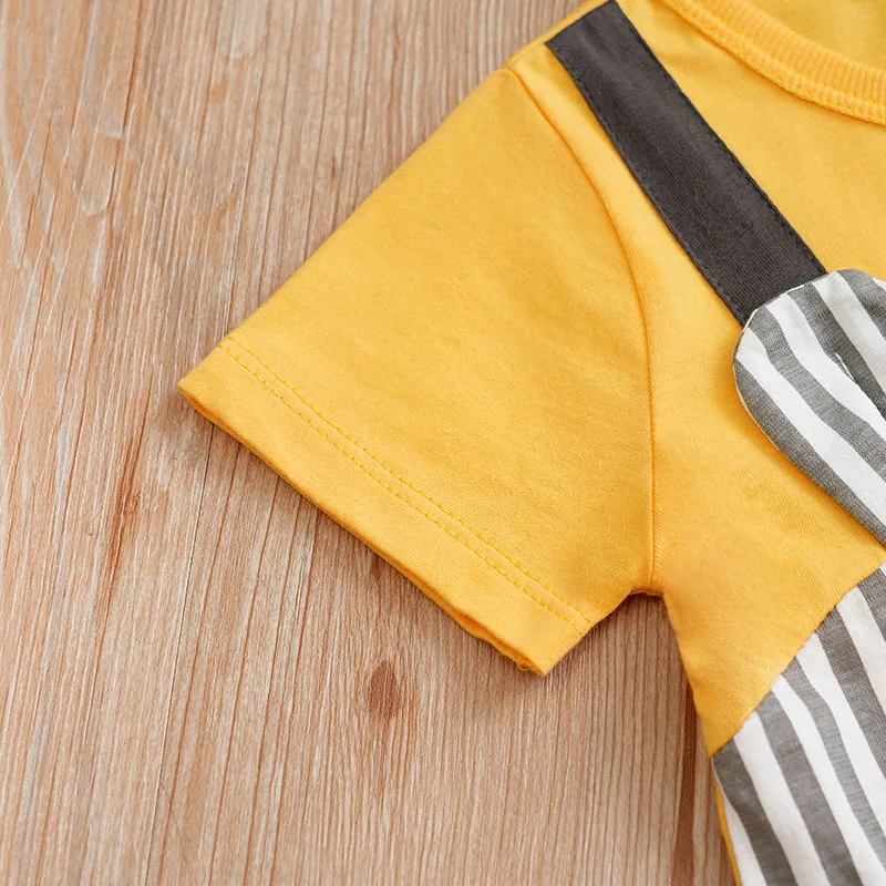 0-18 Baby Jumpsuit Cute Cartoon Mouse Print Cotton Comfortable And Soft Boy And Girl Summer Short Sleeved Newborn Clothes - Image 5