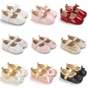 0-18M Cute Princess Baby Girl Shoes Soft Sole Non-slip Infant Toddler Prewalker First Walkers