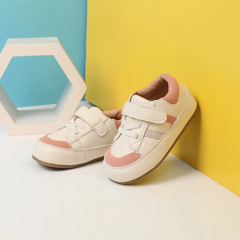 0-5 Years New Baby Shoes For Boy Leather Toddler Barefoot Shoes Soft Sole Outdoor Kids Tennis Fashion Little Girls Sneakers - Image 4