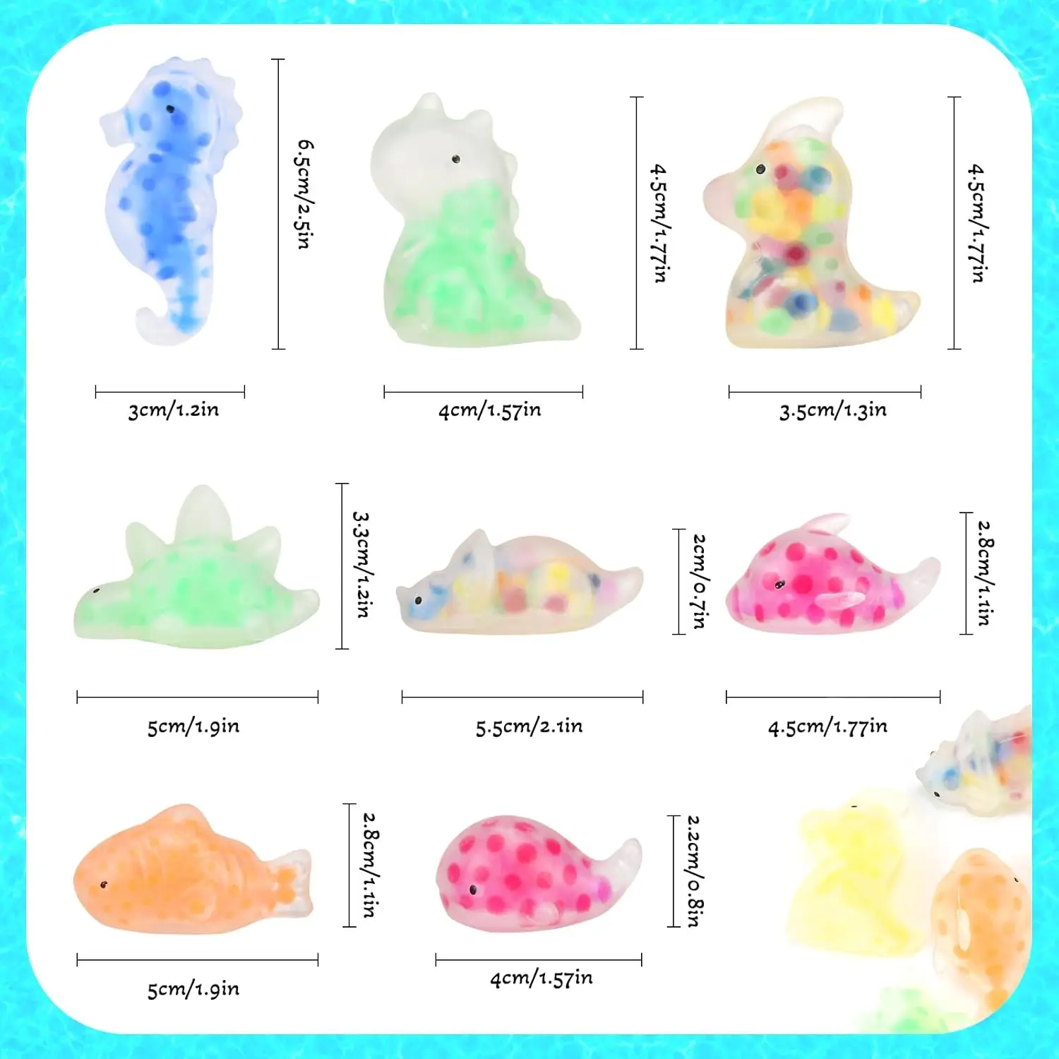 1-24pcs Random Cute Squishies Squeeze Mochi Toys With Water Beads, Party Favors For Kids Stress Relief Baubles - Image 2
