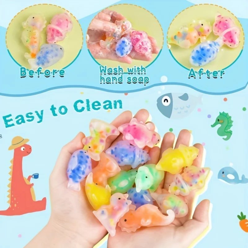 1-24pcs Random Cute Squishies Squeeze Mochi Toys With Water Beads, Party Favors For Kids Stress Relief Baubles - Image 4