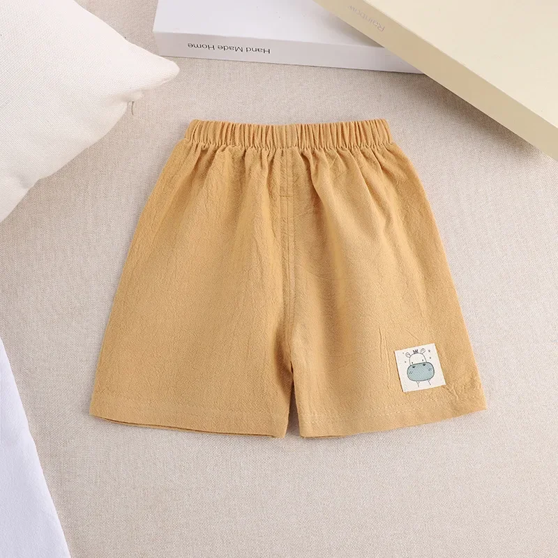 1-5 Years Kids Summer Shorts Boys Korean Style Cotton and Linen Short Pants Toddler Little Children Cute Shorts - Image 2