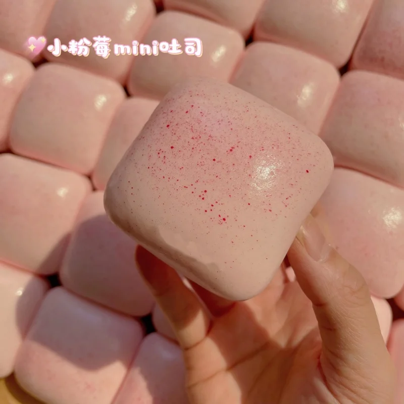 1-5Pcs Pink Cheese Cake Squishy Realistic Yogurt Cake Slow Rising Sensory Fidget Toy Stress Relief Decompression Toy for ADHD - Image 5
