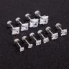 1-5pairs Simple Square Stainless Steel Stud Earrings For Men And Women, Suitable For Daily Wear And Gifts