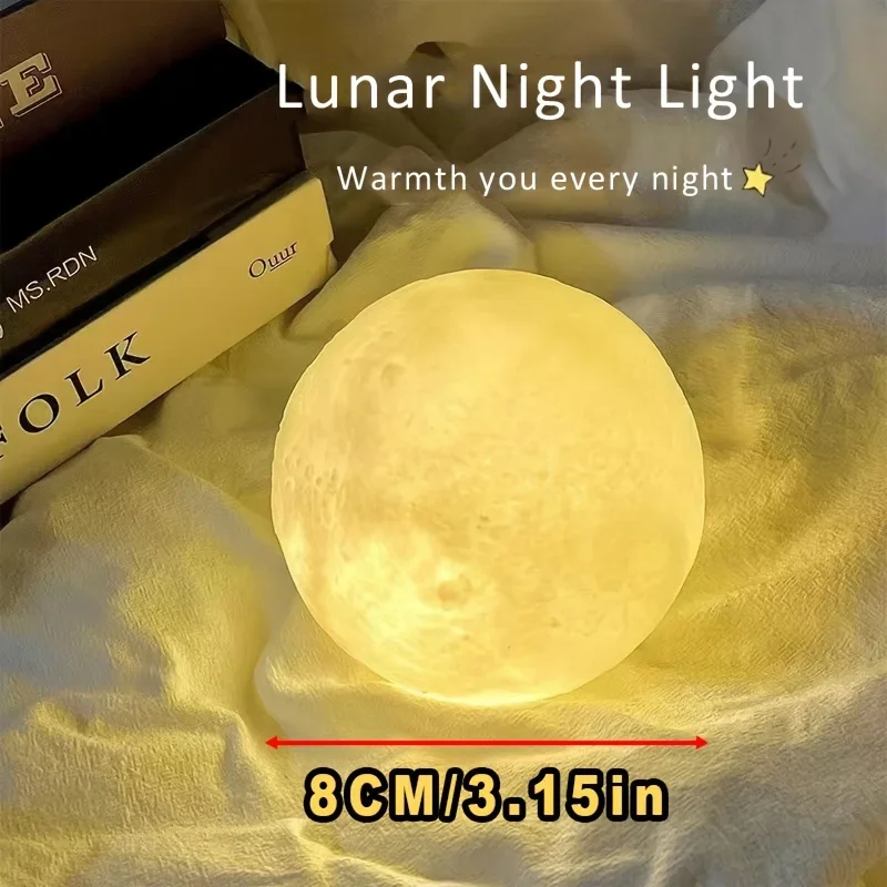 1 LED Moon Light Galaxy Night Light, DIY Moon Night Light for Girls Boys Kids, Women Birthday Gift, Bedroom Decoration - Image 2