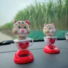 1 PC Car & Home Decoration Creative Mug Style Car Statue with Nodding Cat, Unique Gift for Her, Car Interior & Home Desk Decor