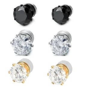 1 Pairs Zircon Stud Earring For Men Stainless Steel Women Crystal Earring Stud Boy Girls Mini Stud Earring Piercing Jewelry Gift