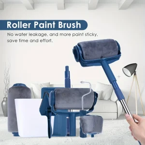 1 Set Multifunctional Paint Roller Corner Brush Handle Tools Wall Painting Roll DIY Household Easy to Operate Painting Brushes
