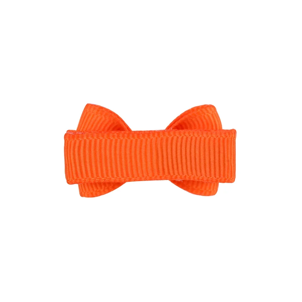 1.2 Inches Solid Colors Mini Hair Bows With Clip For Kids Girls Hairgrips Ribbon Covered Safety Bows Headwear Hair Accessories - Image 4