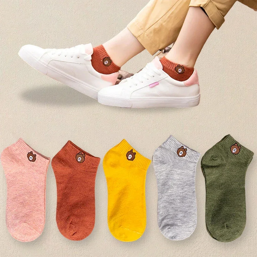 10 Pairs Women Cartoon Patterned Socks Trendy And Fashionable Versatile Socks Lightweight Breathable Comfortable Casual Socks - Image 5