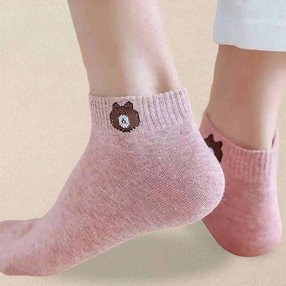 10 Pairs Women Cartoon Patterned Socks Trendy And Fashionable Versatile Socks Lightweight Breathable Comfortable Casual Socks - Image 3