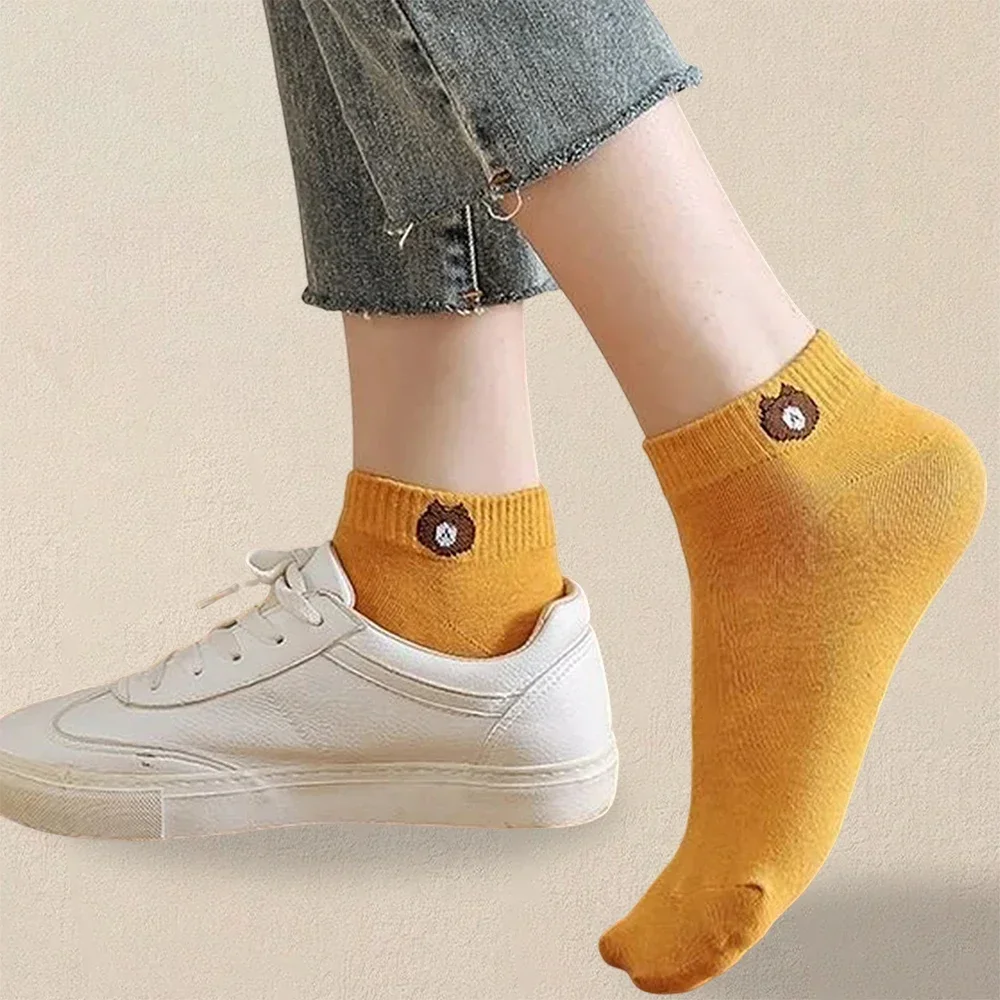 10 Pairs Women Cartoon Patterned Socks Trendy And Fashionable Versatile Socks Lightweight Breathable Comfortable Casual Socks - Image 4