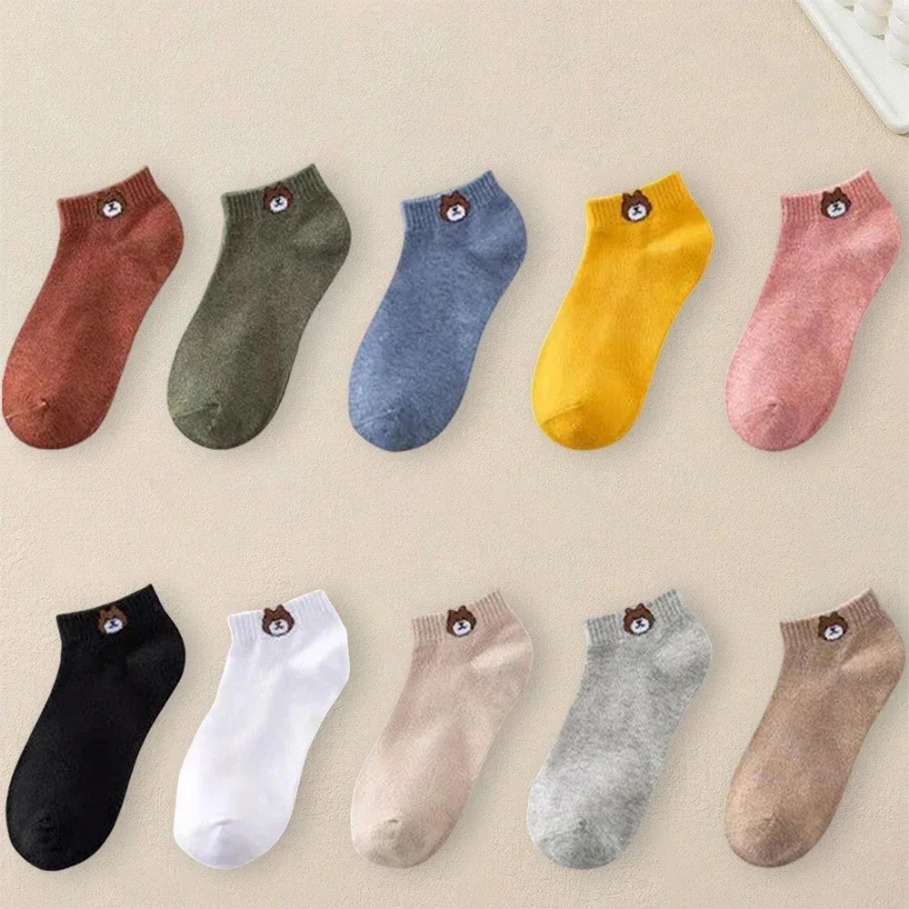 10 Pairs Women Cartoon Patterned Socks Trendy And Fashionable Versatile Socks Lightweight Breathable Comfortable Casual Socks - Image 6