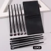 10-Piece Eye Makeup Brush Set: Eyeliner, Eyeshadow, Aegyo-sal Brushes with a PU Leather Makeup Brush Pouch