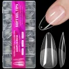 100/600Pcs Short Almond Nail Tips Soft Gel Nail Tips Full Cover False Nail Tips For Acrylic Nails Salon Home Press On Nails