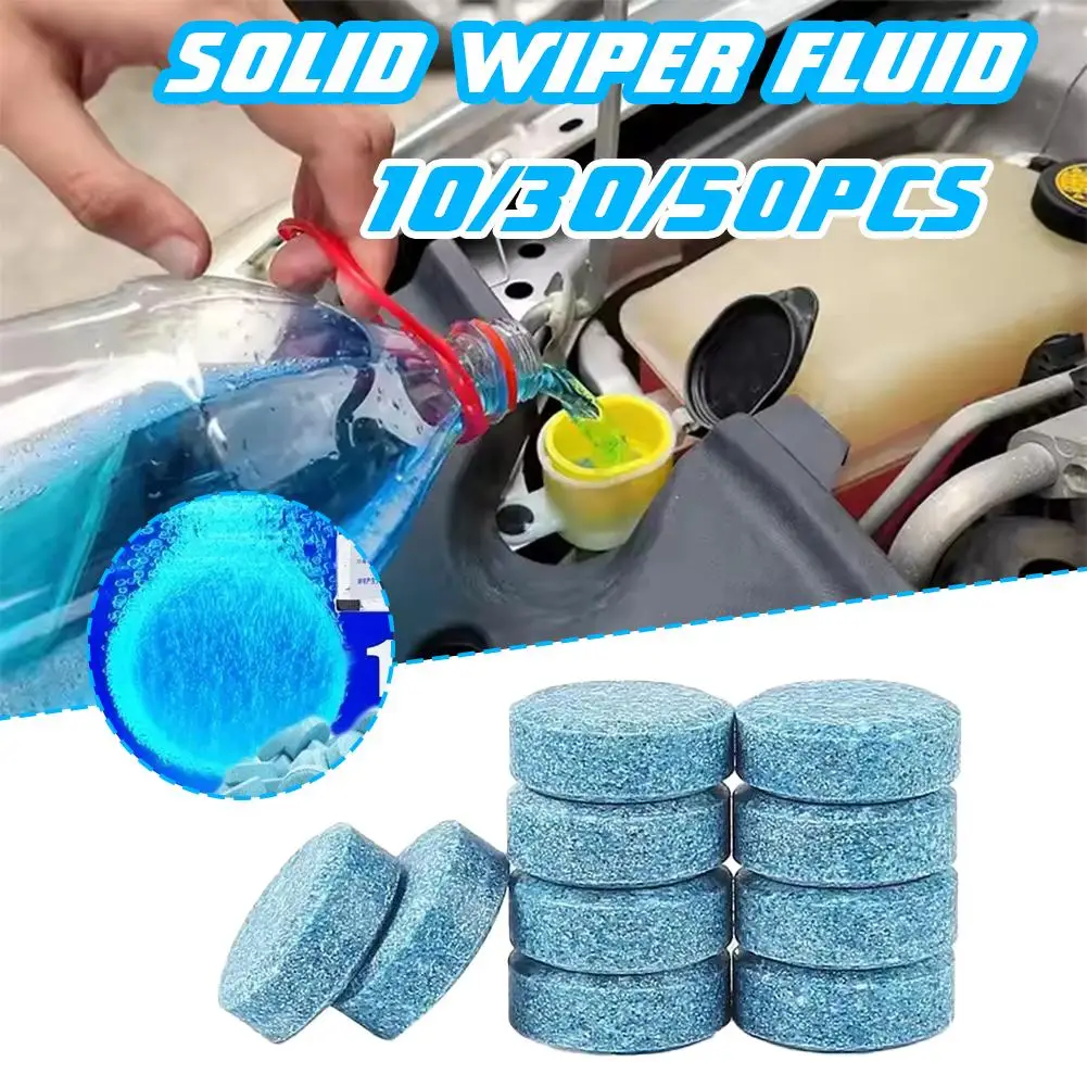10/30/50Pcs Solid Cleaner Car Windscreen Cleaner Effervescent Tablet Auto Wiper Glass Solid Clean Concentrated Tablets Detergent - Image 2