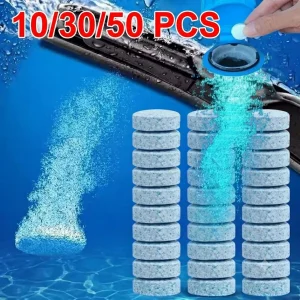 10/30/50pcs Solid Cleaner Car Windscreen Cleaner Effervescent Tablet Auto Wiper Glass Solid Cleaning Concentrated Tablets Deterg
