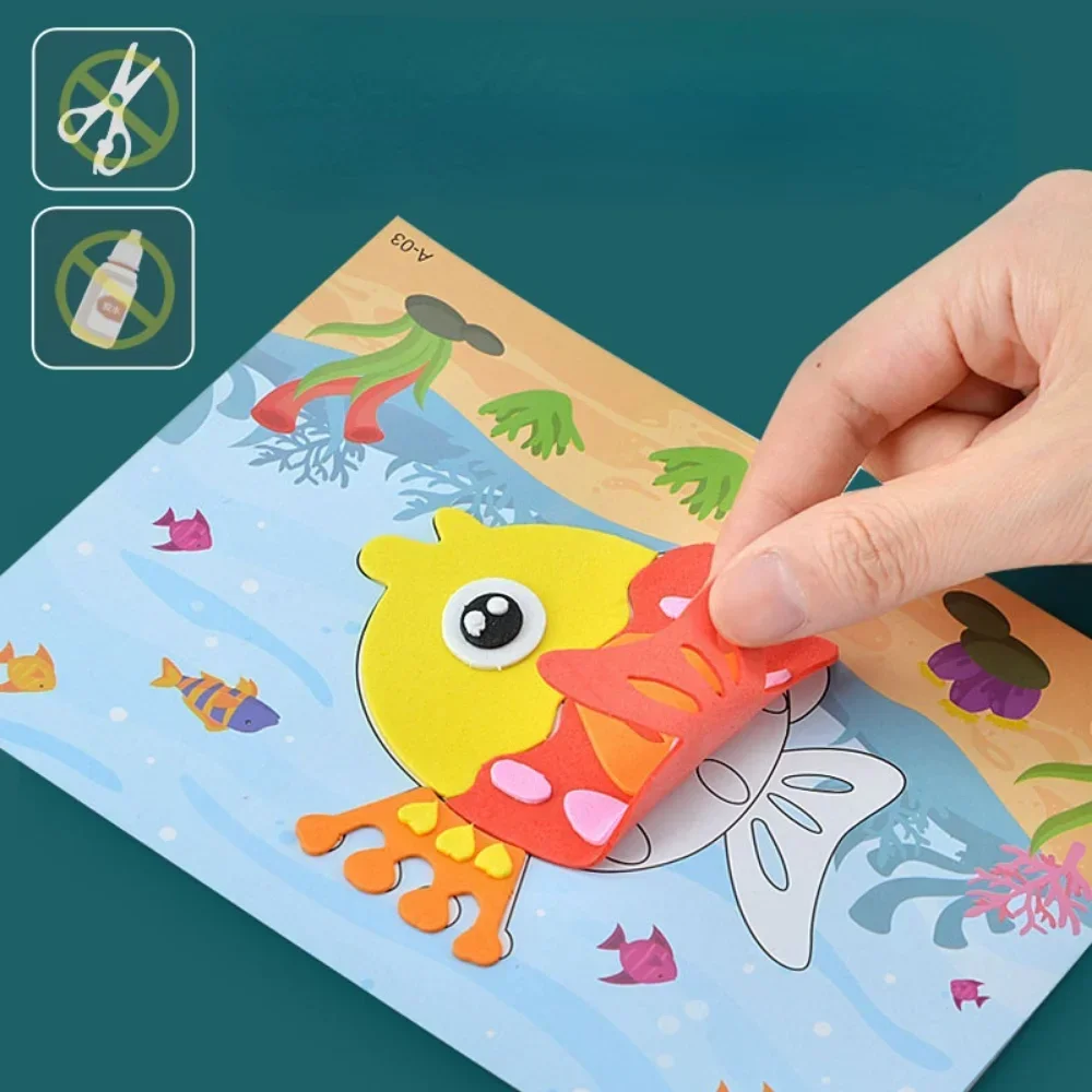 10Pcs 3D EVA Foam Sticker Puzzle Game DIY Cartoon Animal Craft Toys Kids Drawing Toy Learning Education Toys for Children Gifts - Image 3
