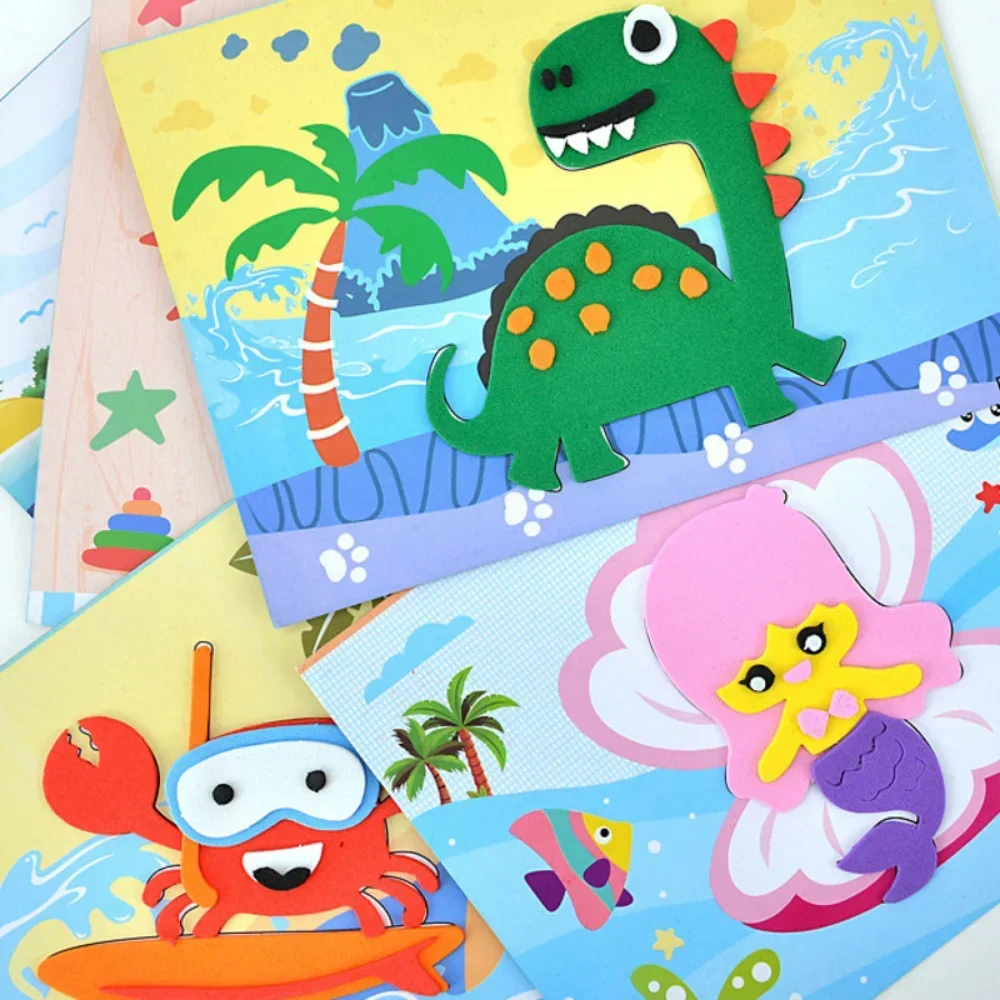 10Pcs 3D EVA Foam Sticker Puzzle Game DIY Cartoon Animal Craft Toys Kids Drawing Toy Learning Education Toys for Children Gifts - Image 5