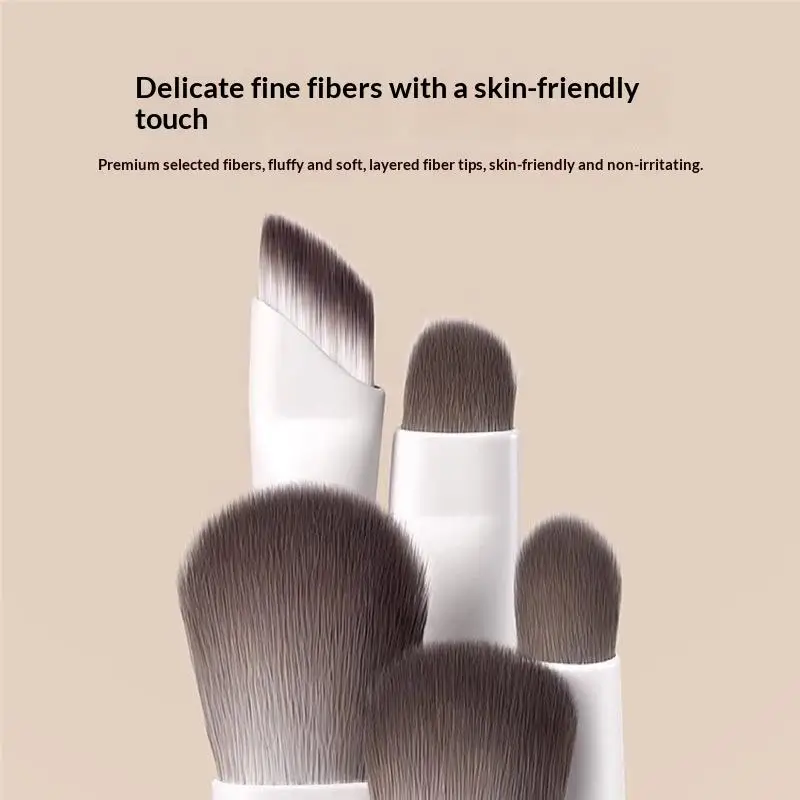 10Pcs Natural Eye Makeup Brushes Set With Storage Bag Detail Eyeshadow Brush Makeup Brush White Ultra Soft Makeup Tool - Image 2