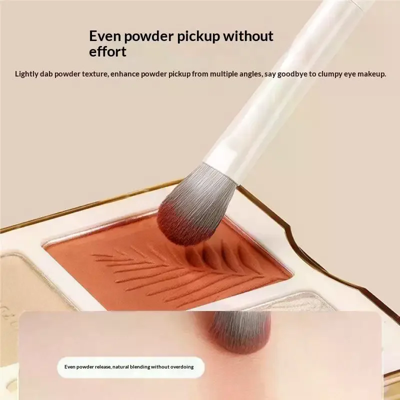 10Pcs Natural Eye Makeup Brushes Set With Storage Bag Detail Eyeshadow Brush Makeup Brush White Ultra Soft Makeup Tool - Image 4
