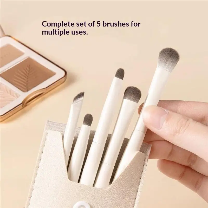 10Pcs Natural Eye Makeup Brushes Set With Storage Bag Detail Eyeshadow Brush Makeup Brush White Ultra Soft Makeup Tool - Image 4