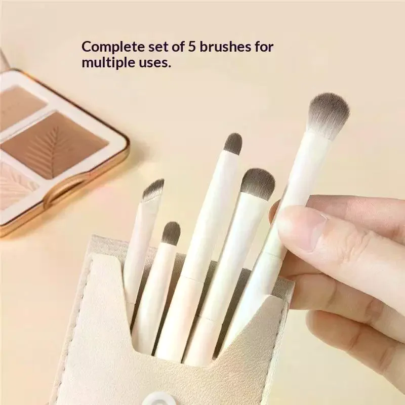 10Pcs Natural Eye Makeup Brushes Set With Storage Bag Detail Eyeshadow Brush Makeup Brush White Ultra Soft Makeup Tool - Image 3